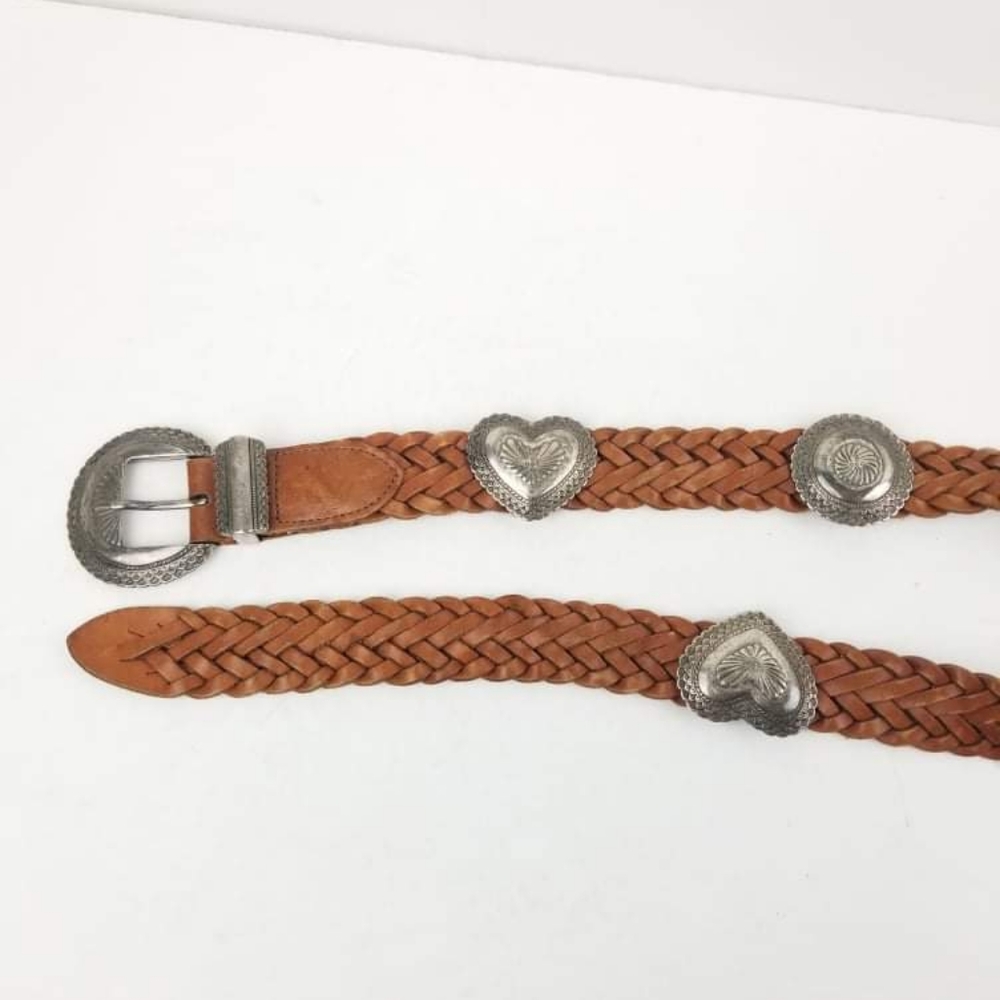 VTG Brighton Women's Belt Brown Leather Size M - Picture 4 of 8